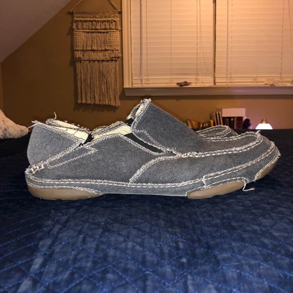 Tony Lama 3R Mens Coal Black Canvas Slip On
